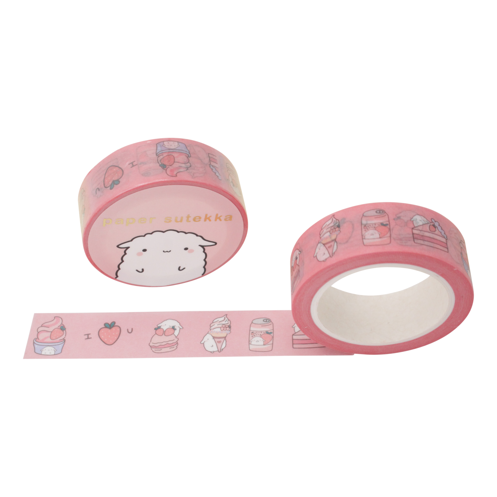 Washi Tape - Mochi Strawberry Desserts Top Merken Winkel